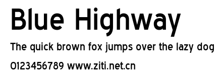 Blue Highway.ttf字體轉換器圖片