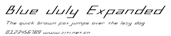 Blue July Expanded.ttf字體轉換器圖片