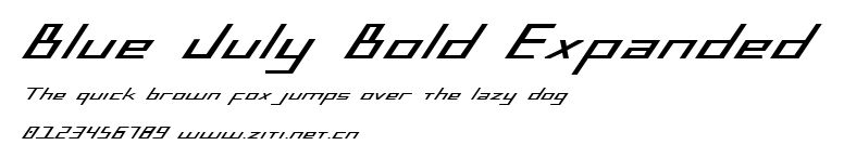 Blue July Bold Expanded.ttf字體轉換器圖片