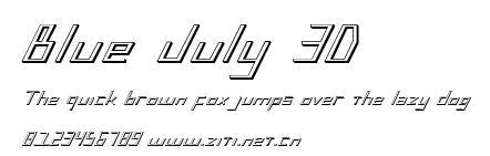 Blue July 3D.ttf