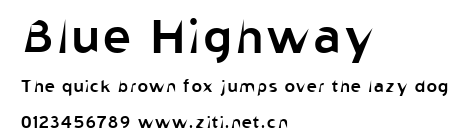 Blue Highway.ttf字體轉換器圖片