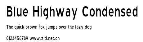 Blue Highway Condensed.ttf字體轉換器圖片