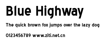 Blue Highway.ttf字體轉換器圖片