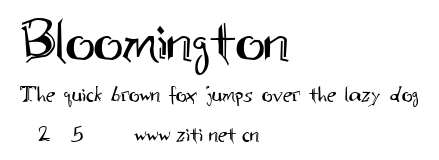 Bloomington.ttf字體轉換器圖片