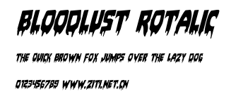 Bloodlust Rotalic.ttf字體轉換器圖片