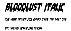 Bloodlust Italic.ttf字體轉換器圖片