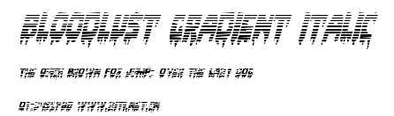 Bloodlust Gradient Italic.ttf字體轉換器圖片
