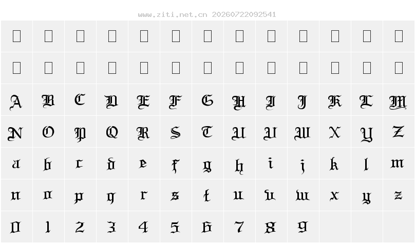 字符映射圖