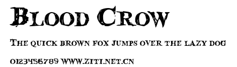 Blood Crow.ttf字體轉換器圖片