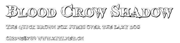 Blood Crow Shadow.ttf字體轉換器圖片