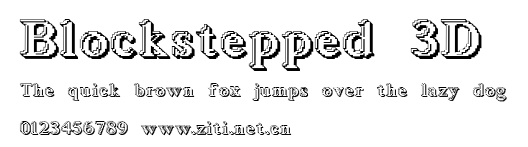 Blockstepped 3D.ttf字體轉換器圖片