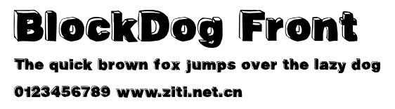 BlockDog Front.ttf字體轉換器圖片