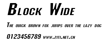 Block Wide.ttf字體轉換器圖片