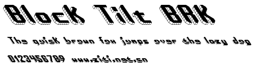 Block Tilt BRK.ttf字體轉換器圖片