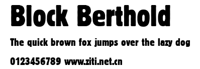 Block Berthold.ttf字體轉換器圖片