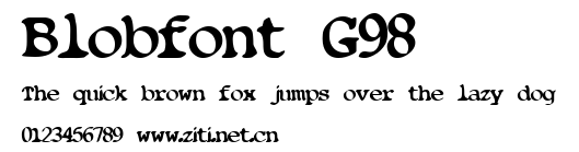 Blobfont G98.ttf字體轉換器圖片