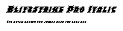 Blitzstrike Pro Italic.ttf字體轉換器圖片