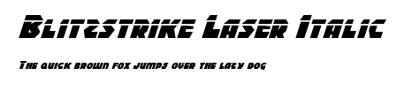 Blitzstrike Laser Italic.ttf字體轉換器圖片