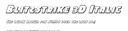 Blitzstrike 3D Italic.ttf字體轉換器圖片