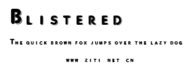 Blistered.ttf字體轉換器圖片