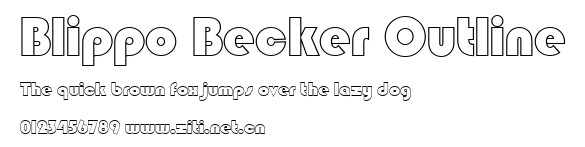 Blippo Becker Outline.ttf字體轉換器圖片