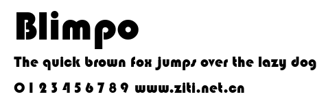 Blimpo.ttf字體轉換器圖片
