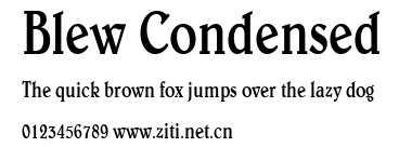 Blew Condensed.ttf字體轉換器圖片