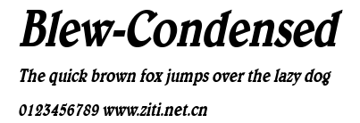 Blew-Condensed.ttf字體轉換器圖片