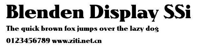 Blenden Display SSi.ttf字體轉換器圖片