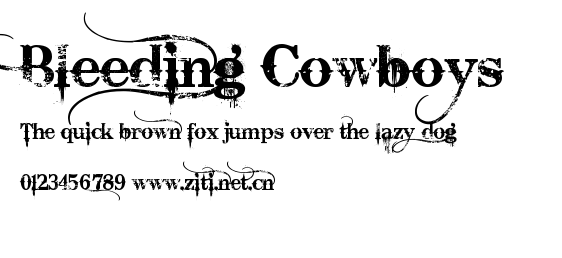 Bleeding Cowboys.ttf字體轉換器圖片