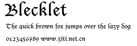 Blecklet.ttf字體轉換器圖片