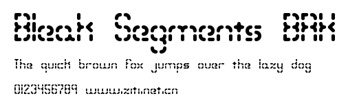 Bleak Segments BRK.ttf字體轉換器圖片