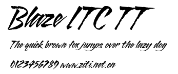 Blaze ITC TT.ttf字體轉換器圖片