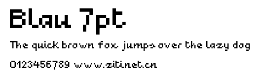 Blau 7pt.ttf字體轉換器圖片