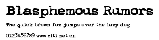 Blasphemous Rumors.ttf字體轉換器圖片