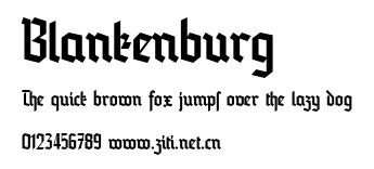 Blankenburg.ttf字體轉換器圖片