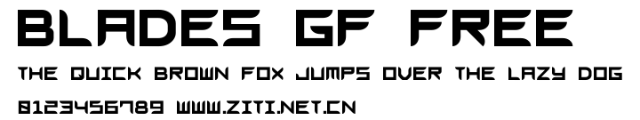 Blades GF Free.ttf字體轉換器圖片