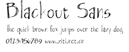 Blackout Sans.ttf字體轉換器圖片