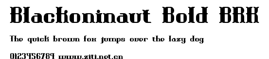 Blackoninaut Bold BRK.ttf字體轉換器圖片