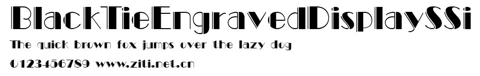 BlackTieEngravedDisplaySSi.ttf字體轉換器圖片