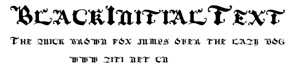 BlackInitialText.ttf字體轉換器圖片