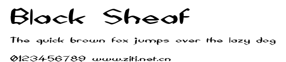 Black Sheaf.ttf字體轉換器圖片