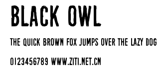 Black Owl.ttf字體轉換器圖片