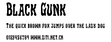 Black Gunk.ttf字體轉換器圖片