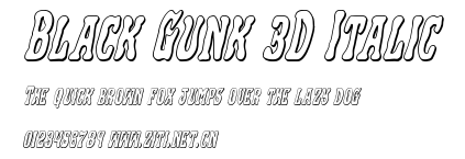 Black Gunk 3D Italic.ttf