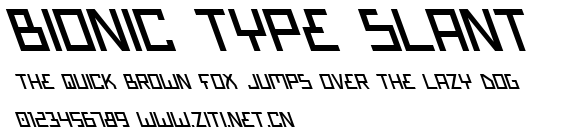 Bionic Type Slant.ttf