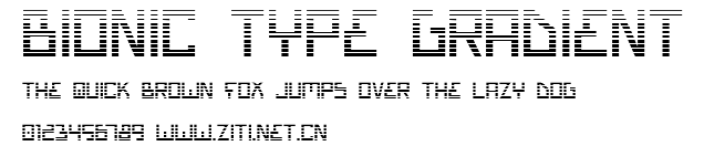 Bionic Type Gradient.ttf字體轉換器圖片