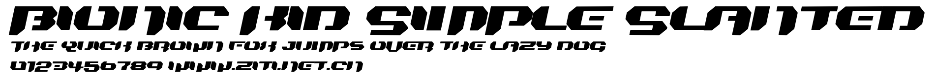 Bionic Kid Simple Slanted.ttf