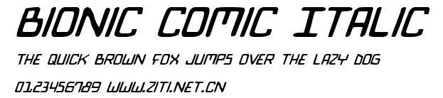 Bionic Comic Italic.ttf字體轉換器圖片
