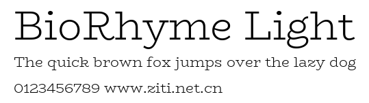 BioRhyme Light.ttf字體轉換器圖片